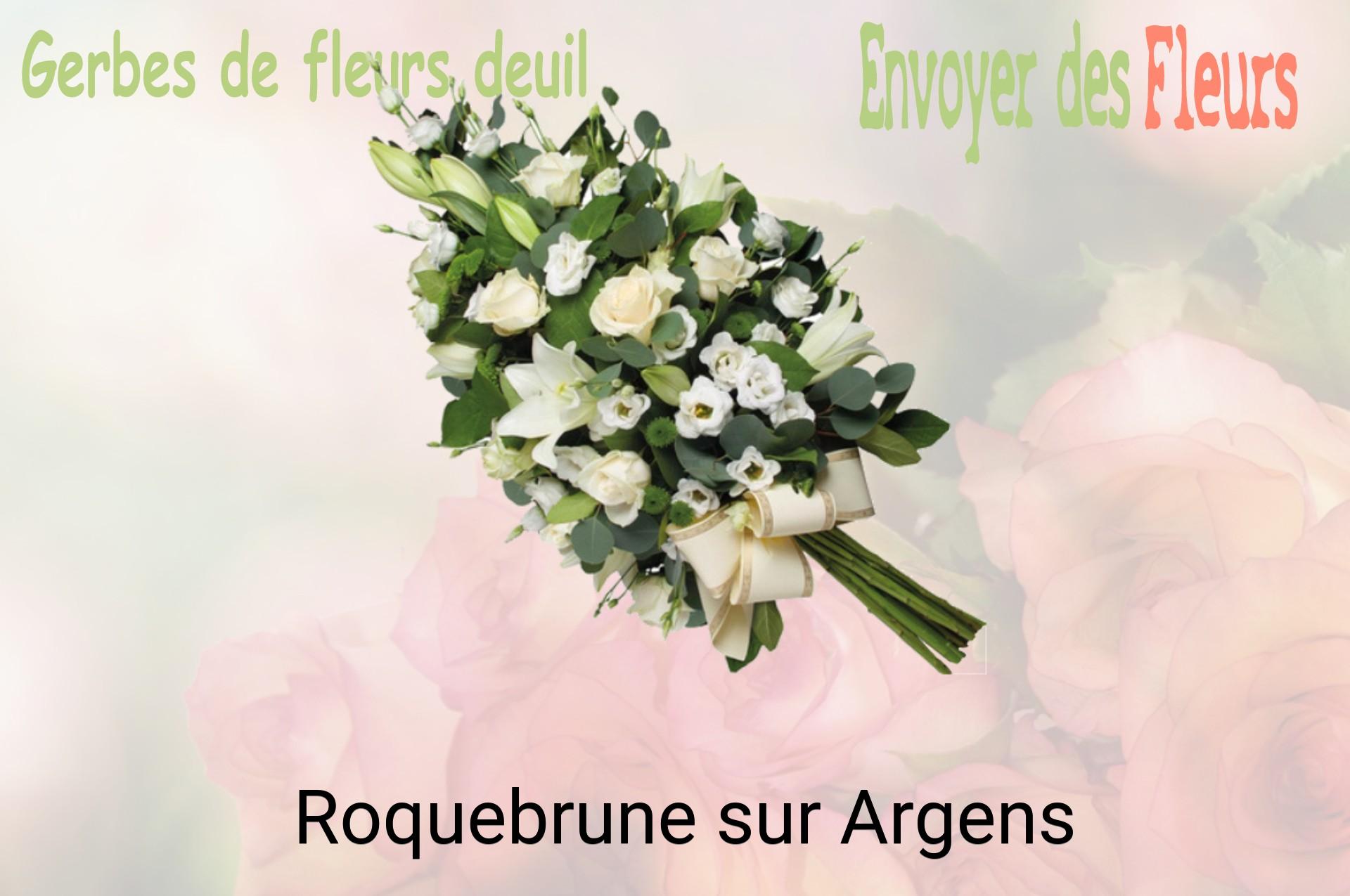 Gerbe de fleurs de deuil livrée à Roquebrune-sur-Argens